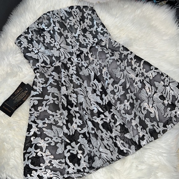 NWT Bebé Strapless Dress Size 8 - Picture 4 of 16